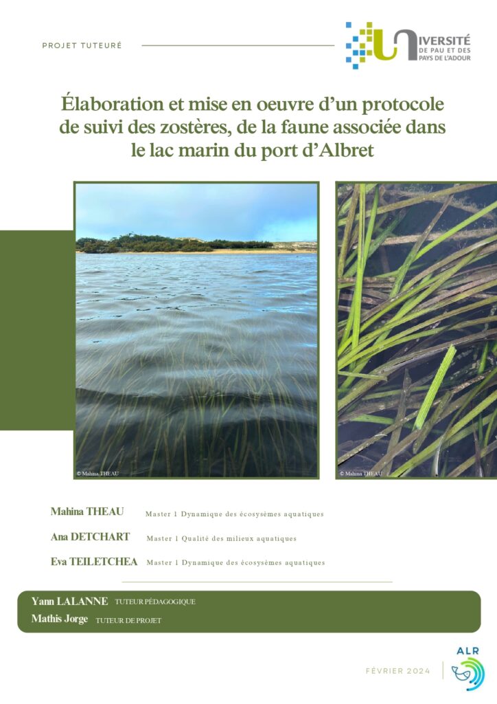 ALR Memoire Universite Pau Suivi Zosteres 2024 Port d Albret page 0001